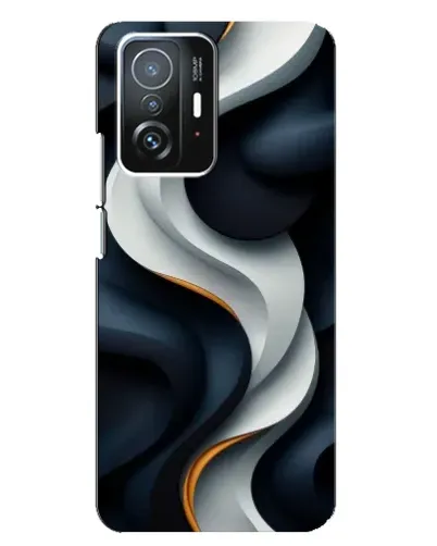 Чехол для Xiaomi 11T / 11T Pro с картинкой «Объемные черно-белые ленты» Чехол для Xiaomi 11T / 11T Pro с картинкой «Объемные черно-белые ленты»