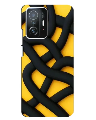 Чехол для Xiaomi 11T / 11T Pro с картинкой «Черное желтое переплетение» Чехол для Xiaomi 11T / 11T Pro с картинкой «Черное желтое переплетение»
