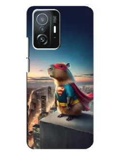 Чехол для Xiaomi 11T / 11T Pro с картинкой «Капи-мен супергерой»
