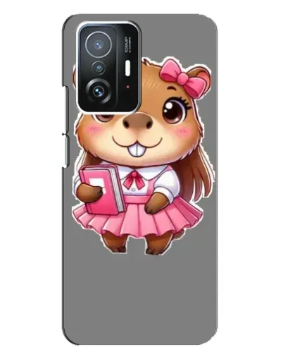 Чехол для Xiaomi 11T / 11T Pro с картинкой «Девочка капибара»