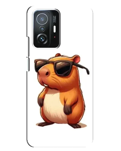 Чехол для Xiaomi 11T / 11T Pro с картинкой «Капибара в очках»