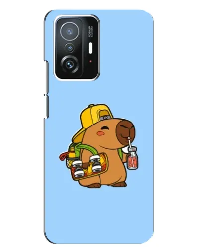 Чехол для Xiaomi 11T / 11T Pro с картинкой «Капибара на скейте»