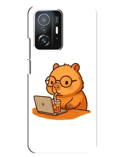 Чехол для Xiaomi 11T / 11T Pro с картинкой «Капибара с ноутбуком»