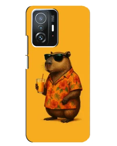 Чехол для Xiaomi 11T / 11T Pro с картинкой «Капибара на отдыхе»