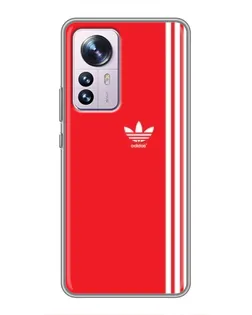 Чохол для Xiaomi 12 / 12X з картинкою «Червоний мінімалізм Adidas»