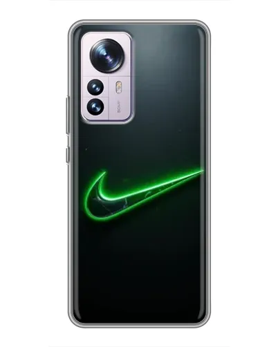 Чехол для Xiaomi 12 / 12X с картинкой «Неоновый контур Nike» Чехол для Xiaomi 12 / 12X с картинкой «Неоновый контур Nike»