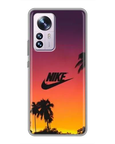 Чехол для Xiaomi 12 / 12X с картинкой «Nike на закате солнца» Чехол для Xiaomi 12 / 12X с картинкой «Nike на закате солнца»
