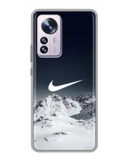Чехол для Xiaomi 12 / 12X с картинкой «Nike — зимние горы» Чехол для Xiaomi 12 / 12X с картинкой «Nike — зимние горы»