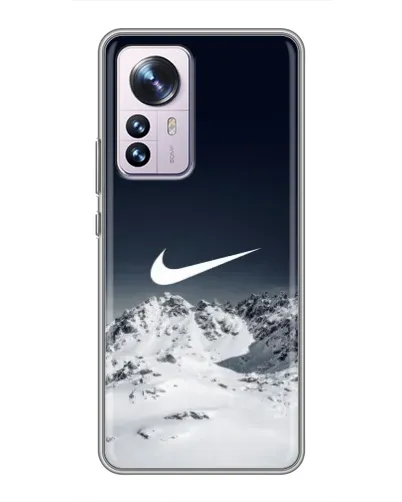 Чехол для Xiaomi 12 / 12X с картинкой «Nike — зимние горы» Чехол для Xiaomi 12 / 12X с картинкой «Nike — зимние горы»