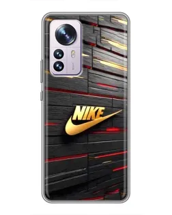 Чехол для Xiaomi 12 / 12X с картинкой «Золотой Nike на металле» Чехол для Xiaomi 12 / 12X с картинкой «Золотой Nike на металле»