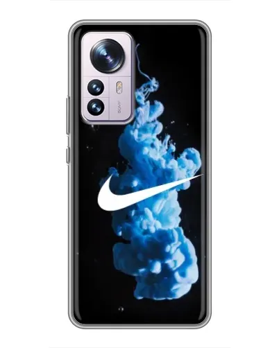 Чехол для Xiaomi 12 / 12X с картинкой «Nike и синий дым» Чехол для Xiaomi 12 / 12X с картинкой «Nike и синий дым»