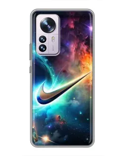 Чехол для Xiaomi 12 / 12X с картинкой «Космический Nike Swoosh» Чехол для Xiaomi 12 / 12X с картинкой «Космический Nike Swoosh»