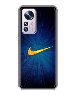 Чехол для Xiaomi 12 / 12X с картинкой «Синий пульс Nike» Чехол для Xiaomi 12 / 12X с картинкой «Синий пульс Nike»