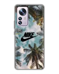 Чехол для Xiaomi 12 / 12X с картинкой «Тропический принт Nike» Чехол для Xiaomi 12 / 12X с картинкой «Тропический принт Nike»