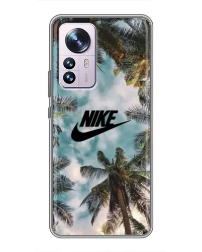 Чехол для Xiaomi 12 / 12X с картинкой «Тропический принт Nike» Чехол для Xiaomi 12 / 12X с картинкой «Тропический принт Nike»
