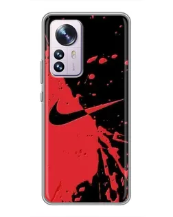 Чехол для Xiaomi 12 / 12X с картинкой «Красные брызги Nike» Чехол для Xiaomi 12 / 12X с картинкой «Красные брызги Nike»