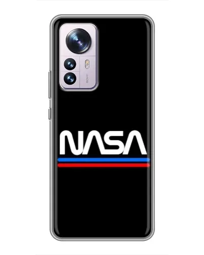 Чехол для Xiaomi 12 / 12X с картинкой «NASA — классика Red Blue»
