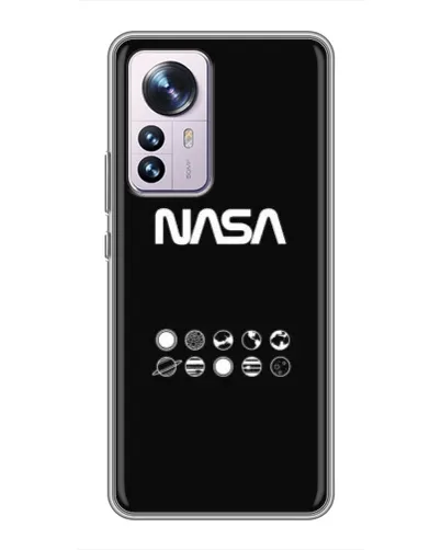 Чехол для Xiaomi 12 / 12X с картинкой «NASA — технический принт»