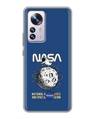 Чехол для Xiaomi 12 / 12X с картинкой «NASA — лунная миссия»