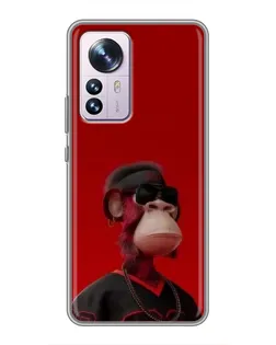 Чохол для Xiaomi 12 / 12X з картинкою «Bored Ape в червоному»