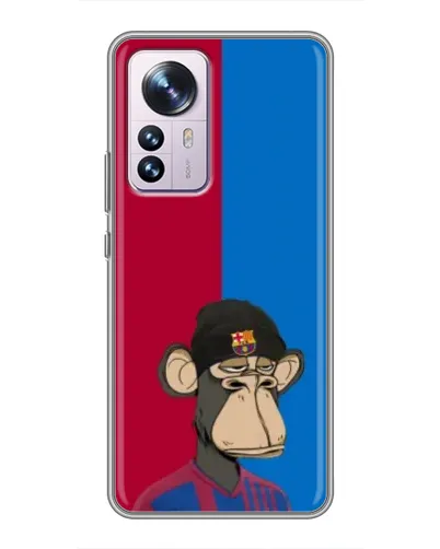 Чехол для Xiaomi 12 / 12X с картинкой «Bored Ape — фанат Барсы»