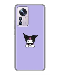 Чехол для Xiaomi 12 / 12X с картинкой «Kuromi — фиолетовый минимализм»