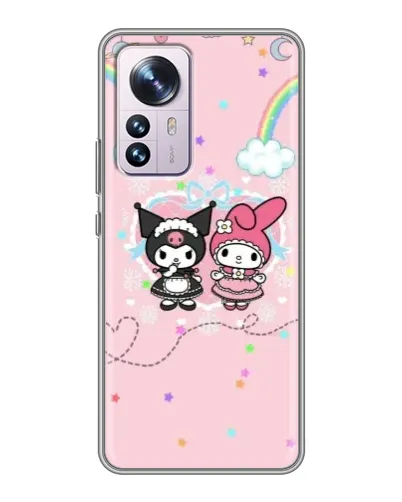 Чехол для Xiaomi 12 / 12X с картинкой «My Melody и Kuromi» Чехол для Xiaomi 12 / 12X с картинкой «My Melody и Kuromi»