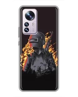 Чохол для Xiaomi 12 / 12X з картинкою «PUBG — вогняний силует»