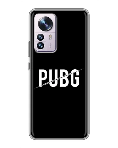 Чохол для Xiaomi 12 / 12X з картинкою «PUBG — білий логотип»