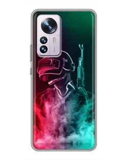 Чохол для Xiaomi 12 / 12X з картинкою «PUBG — вогняний воїн»