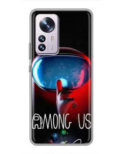 Чохол для Xiaomi 12 / 12X з картинкою «Червоний імпостер — макро»