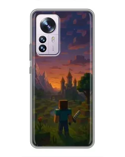 Чохол для Xiaomi 12 / 12X з картинкою «Стів біля вежі» Чохол для Xiaomi 12 / 12X з картинкою «Стів біля вежі»
