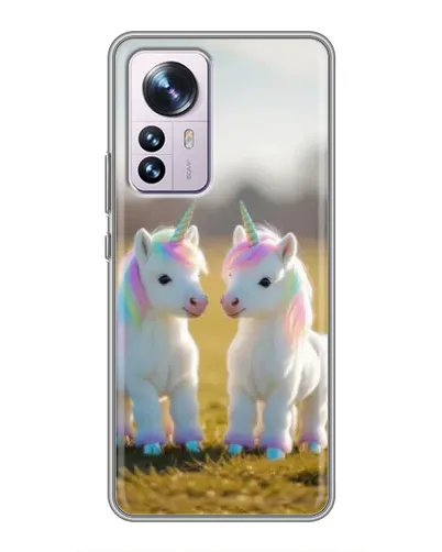 Чехол для Xiaomi 12 / 12X с картинкой «Пара единорогов» Чехол для Xiaomi 12 / 12X с картинкой «Пара единорогов»