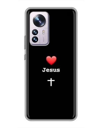 Чехол для Xiaomi 12 / 12X с картинкой «Сердце - Jesus» Чехол для Xiaomi 12 / 12X с картинкой «Сердце - Jesus»