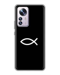 Чехол для Xiaomi 12 / 12X с картинкой «Символ рыбы Jesus»