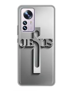 Чехол для Xiaomi 12 / 12X с картинкой «Металлический крест Jesus»