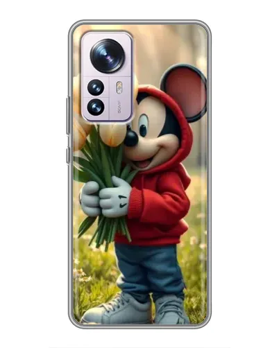 Чехол для Xiaomi 12 / 12X с картинкой «Микки с тюльпанами» Чехол для Xiaomi 12 / 12X с картинкой «Микки с тюльпанами»