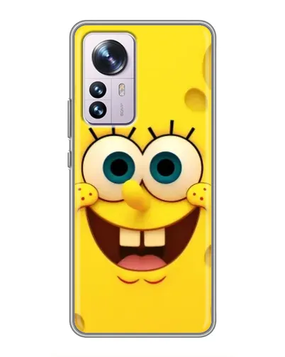 Чехол для Xiaomi 12 / 12X с картинкой «Губка Боб улыбка»