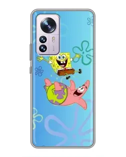 Чехол для Xiaomi 12 / 12X с картинкой «Спанч Боб и Патрик»