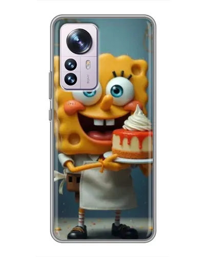 Чехол для Xiaomi 12 / 12X с картинкой «Повар Спанч Боб»
