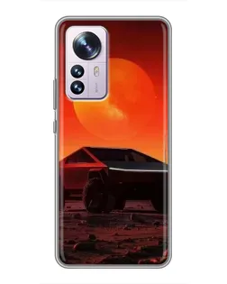 Чехол для Xiaomi 12 / 12X с картинкой «Cybertruck на Марсе» Чехол для Xiaomi 12 / 12X с картинкой «Cybertruck на Марсе»