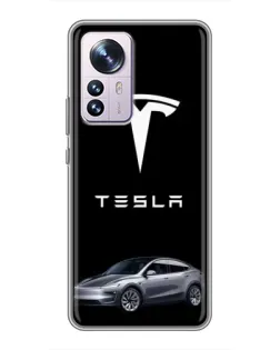 Чохол для Xiaomi 12 / 12X з картинкою «Tesla Model Y»