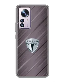 Чохол для Xiaomi 12 / 12X з картинкою «Металева текстура Tesla»