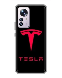 Чохол для Xiaomi 12 / 12X з картинкою «Tesla Red Logo»