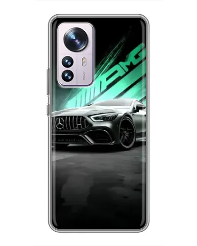 Чехол для Xiaomi 12 / 12X с картинкой «Темный Mercedes AMG»