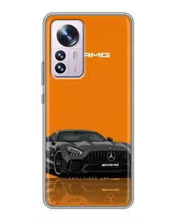 Чехол для Xiaomi 12 / 12X с картинкой «Оранжевый Mercedes AMG»