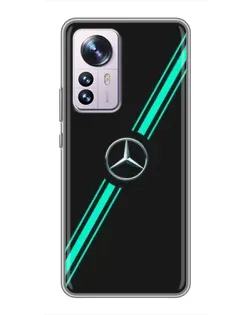 Чехол для Xiaomi 12 / 12X с картинкой «Спортивные линии Mercedes» Чехол для Xiaomi 12 / 12X с картинкой «Спортивные линии Mercedes»