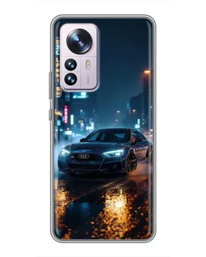 Чехол для Xiaomi 12 / 12X с картинкой «Ночной город и Audi» Чехол для Xiaomi 12 / 12X с картинкой «Ночной город и Audi»