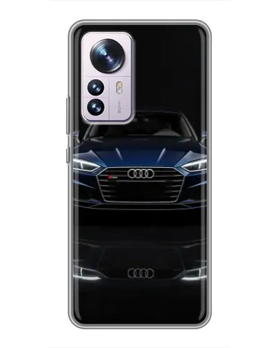 Чехол для Xiaomi 12 / 12X с картинкой «Audi — ночное отражение» Чехол для Xiaomi 12 / 12X с картинкой «Audi — ночное отражение»