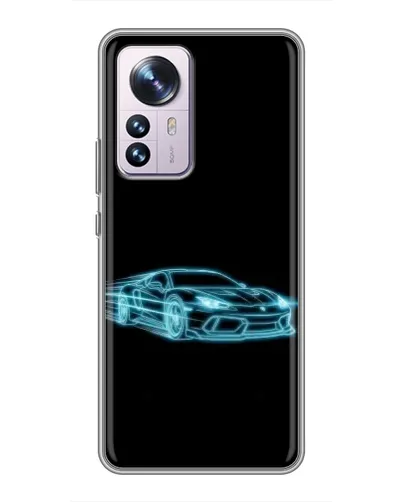 Чехол для Xiaomi 12 / 12X с картинкой «Неоновый контур Lamborghini» Чехол для Xiaomi 12 / 12X с картинкой «Неоновый контур Lamborghini»